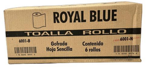 [2212] Toalla en Rollo Kraft Ecológica Royal Blue x Caja c/6 rollos