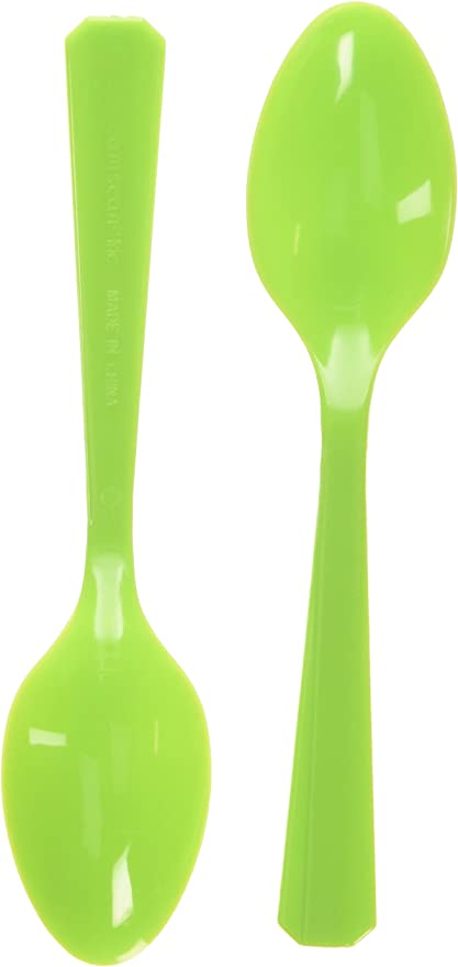 Cuchara Plástica Verde Kiwi c/20 - Amscan