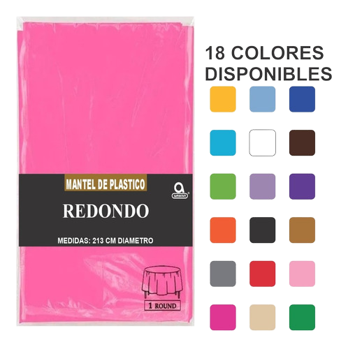 Mantel Redondo Magenta - Amscan