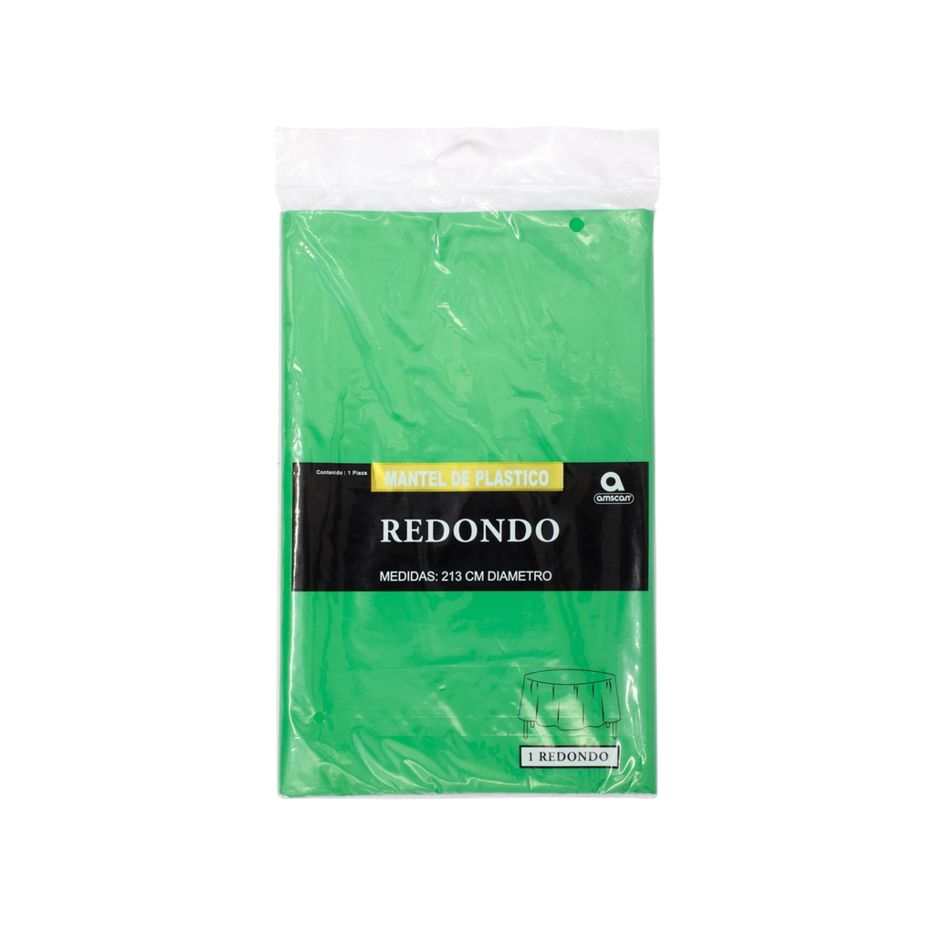 Mantel Redondo Verde Bandera - Amscan