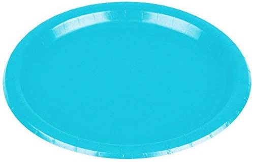 Plato Plástico Azul Caribe #7 c/20 - Amscan
