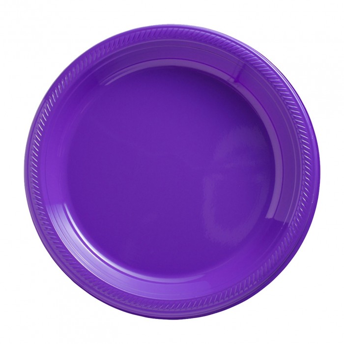 Plato Plástico Morado #7 c/20 - Amscan