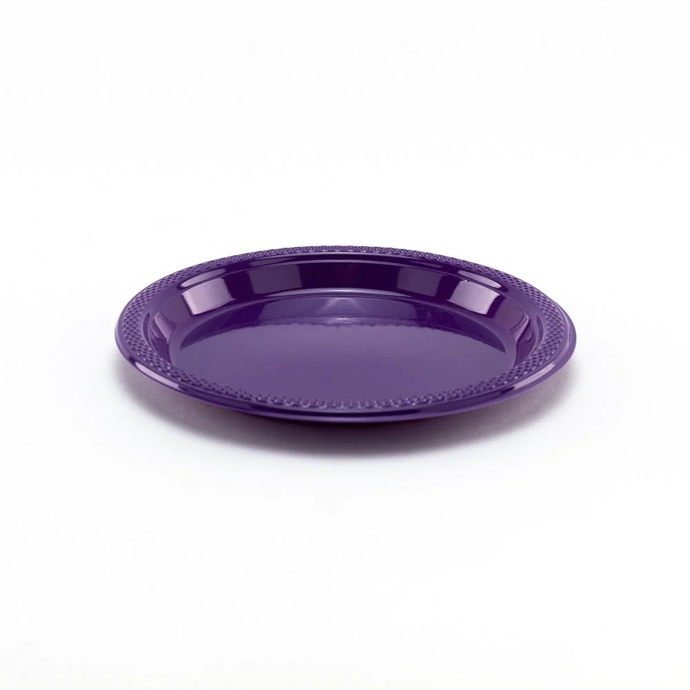 Plato Plástico Morado #9 c/20 - Amscan