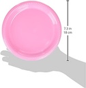Plato Plástico Rosa #7 c/20 - Amscan