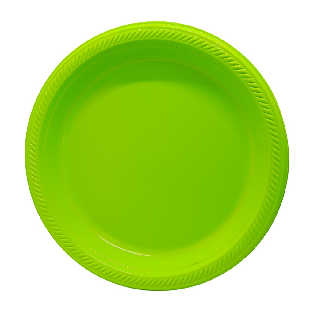 Plato Plástico Verde Kiwi #7 c/20 - Amscan