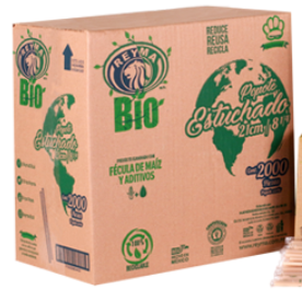 Popote Estuchado Bio Reyma 26 cm caja con 2,000pzs
