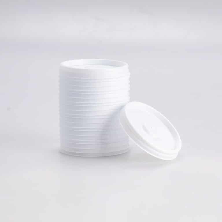 Tapa Blanca sin Apertura para Vaso Carton IP de 4oz c/100