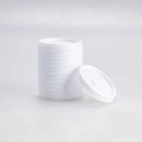 Tapa Blanca sin Apertura para Vaso Carton IP de 4oz c/100