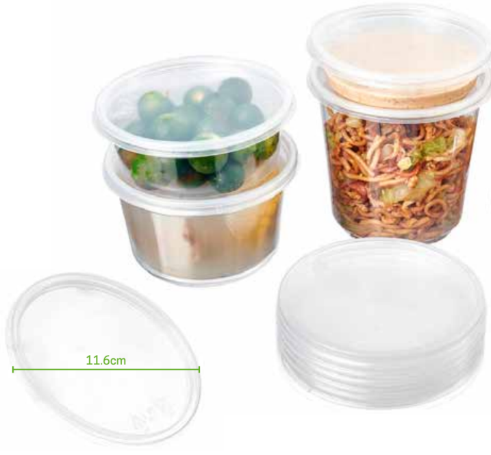 Envase Plástico 1/4 Litro con Tapa MCC c/25 juegos