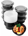 Domo Redondo Negro 38oz con Tapa MCC para Microondas c/25 Juegos