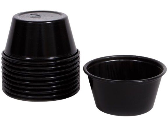 Vaso Plástico "Souffle" Negro Solo 2oz c/250