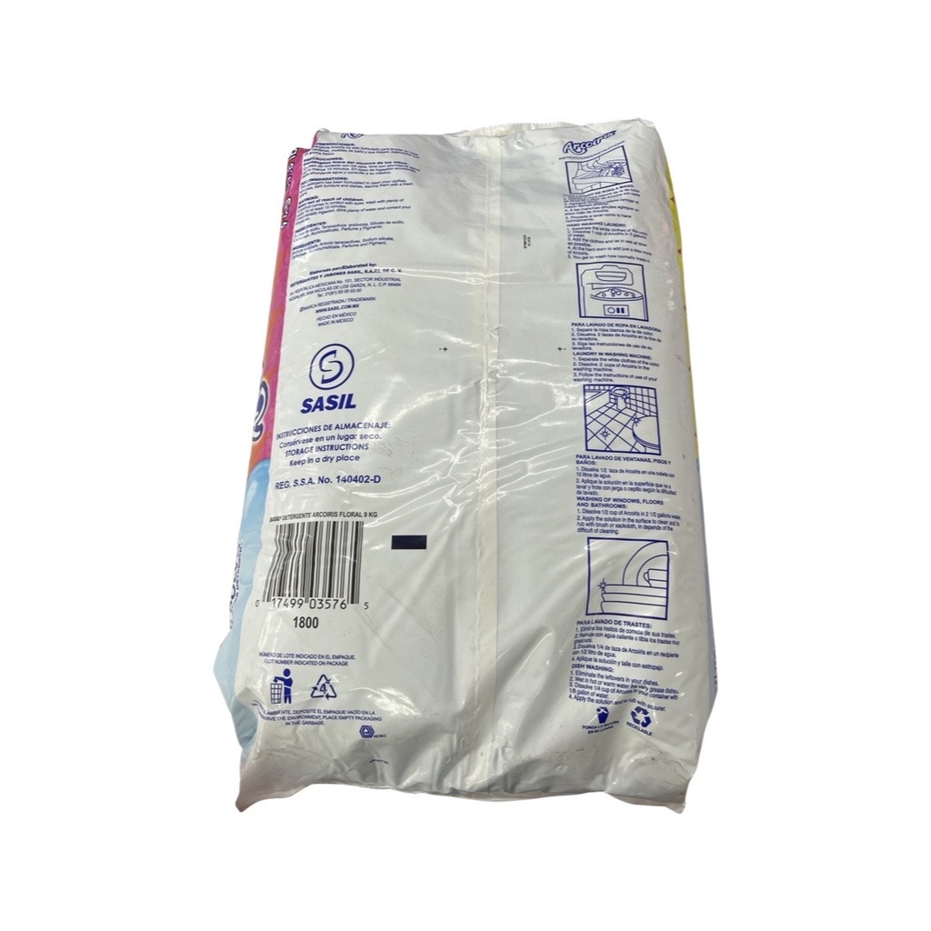 Detergente en Polvo - Arcoiris 9Kg.