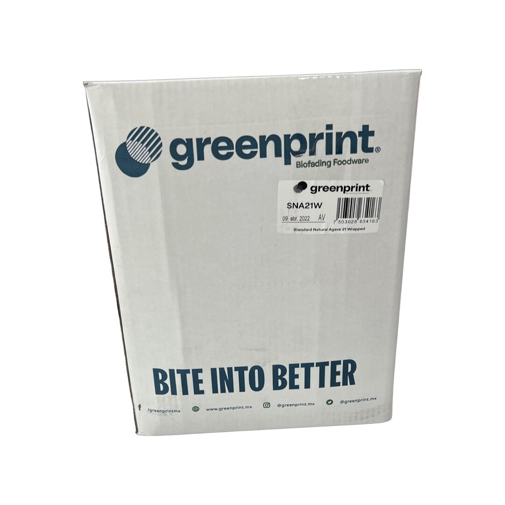 Popote Biodegradable Estuchado de Agave 21cm c/2,000