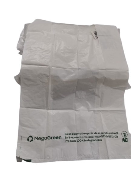 Bolsa Camiseta Biodegradable de Semilla de Café Grande "1kg." c/110 piezas