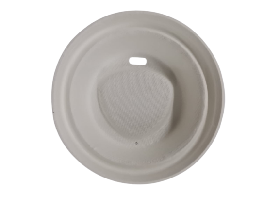 Tapa Biodegradable Blanca de Caña (para vaso 8oz B.Caliente) Pte c/50
