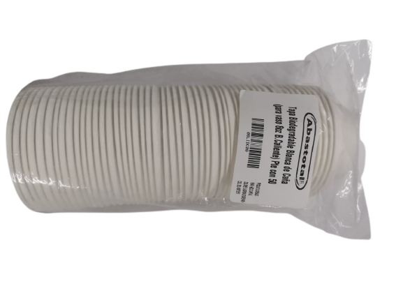 Tapa Biodegradable Blanca de Caña (para vaso 8oz B.Caliente) Pte c/50