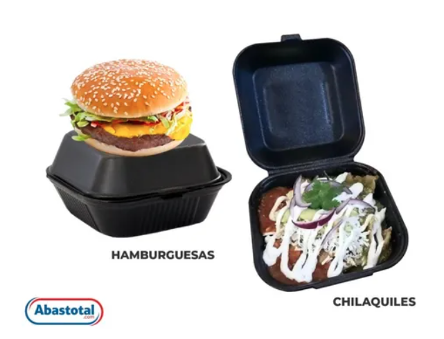 Contenedor Hamburguesero Negro c/125