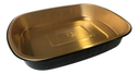 Contenedor de Aluminio 47.4oz Negro-Oro con Tapa Plástica