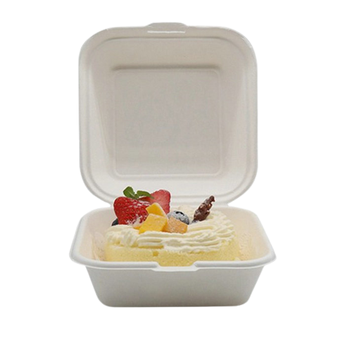 Contenedor Biodegradable (de bagazo) Hamburguesero 6x6 c/50