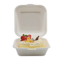 Contenedor Biodegradable (de bagazo) Hamburguesero 6x6 c/50