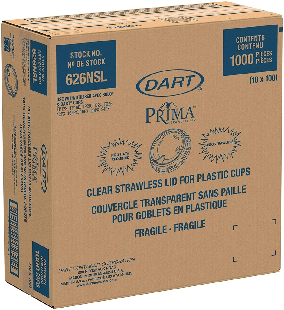 Tapa PET para Vaso de 12, 16, 20 y 24oz No requiere Popote c/100