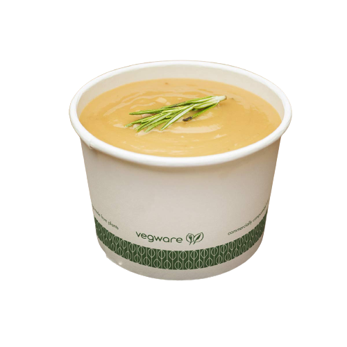 Envase Biodegradable Blanco 12oz (para Caliente o Frío) Pte c/25