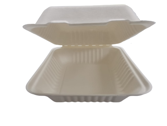 Contenedor Biodegradable 8x8 Liso (de bagazo) c/50