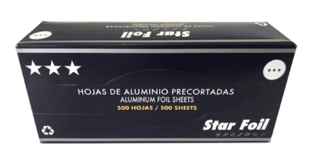 Papel Aluminio Star Foil Hojas Pre-cortadas 12" c/500 hojas