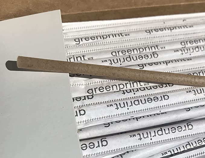 Popote Biodegradable Jumbo Estuchado de Agave 21cm c/1,500 7.5mm grosor