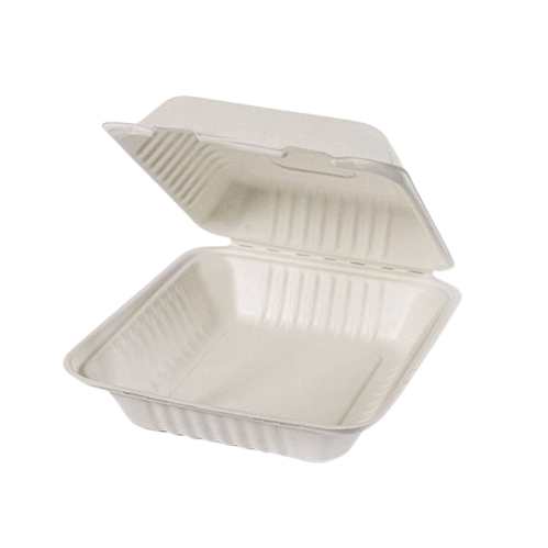 Contenedor Biodegradable 9x9 Liso (de bagazo) c/50