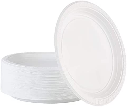 Plato Plástico Blanco #9 c/20pz - Amscan