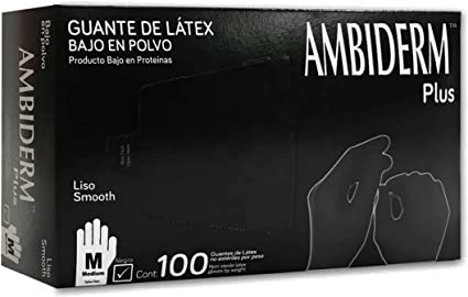 Guante de Latex Negro Ambiderm c/100