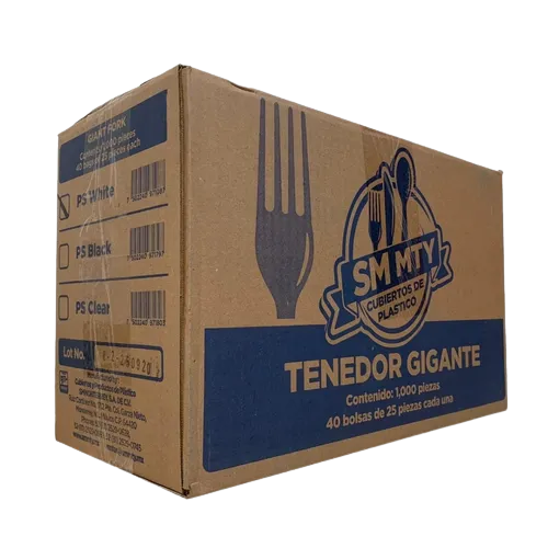 Tenedor Gigante Blanco c/25