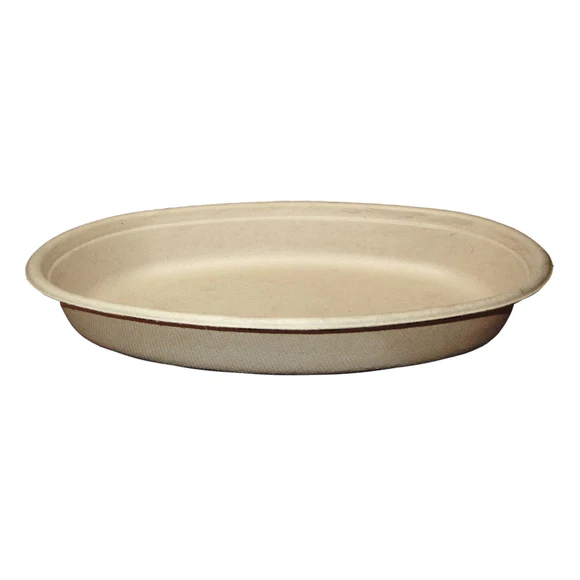 Contenedor Biodegradable Ovalado de Paja de Trigo 32oz Pte c/50