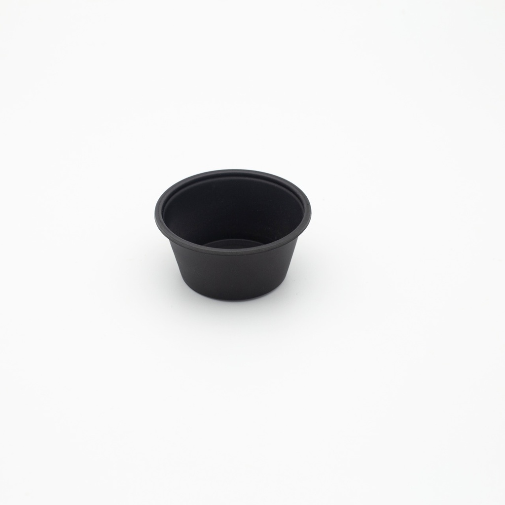 Vaso Biodegradable Negro Souffle Fécula de Maíz 4oz Pte c/100