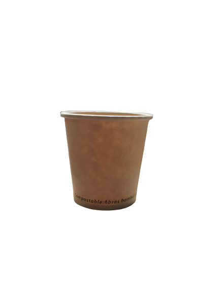 Vaso Biodegradable Cafe de Bambú 4oz (Bebida Caliente) Pte c/50