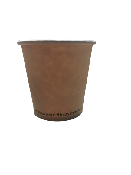 Vaso Biodegradable Cafe de Bambú 4oz (Bebida Caliente) Pte c/50