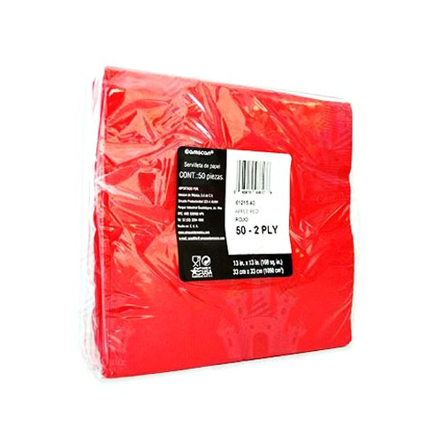 Servilleta Lunch Rojo c/50 - Amscan