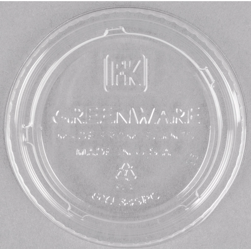 Tapa Bio Transparente Greenware (para souffle 4oz) Pte c/125