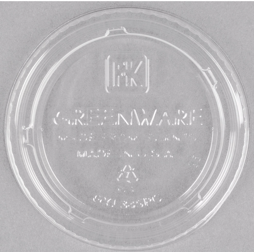 Tapa Bio Transparente Greenware (para souffle 2oz) Pte c/134