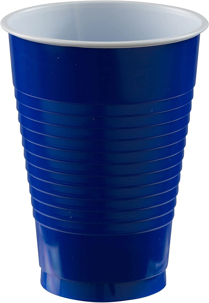 Vaso Plástico Amscan Azul Rey de 16oz c/25