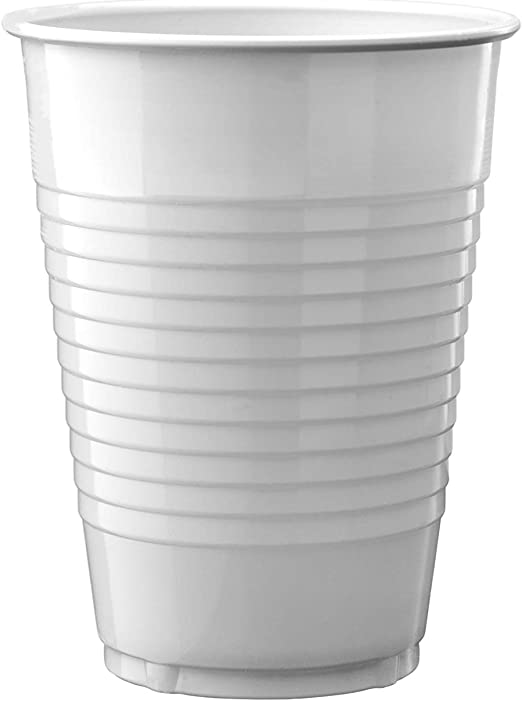 Vaso Plástico Amscan Blanco de 16oz c/25