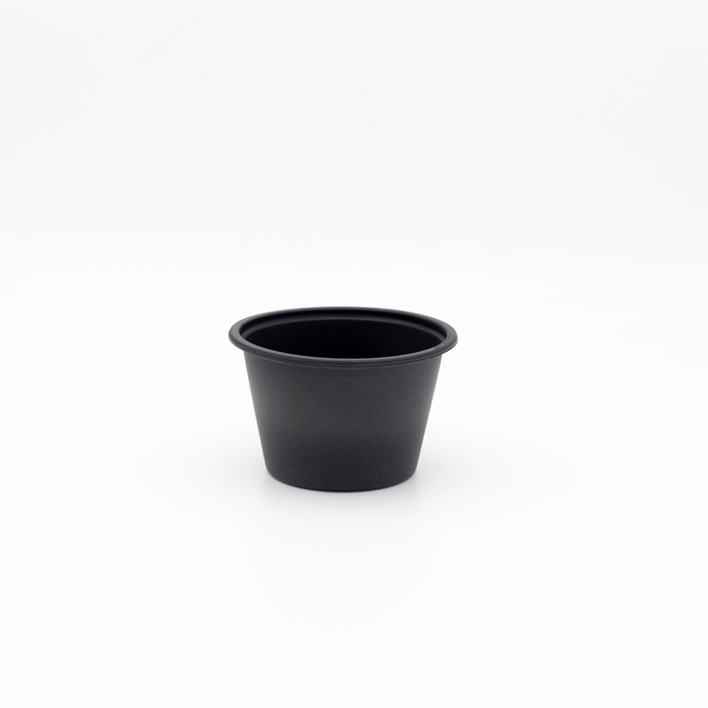 Vaso Biodegradable Negro Souffle Fécula de Maíz 2oz Pte c/100