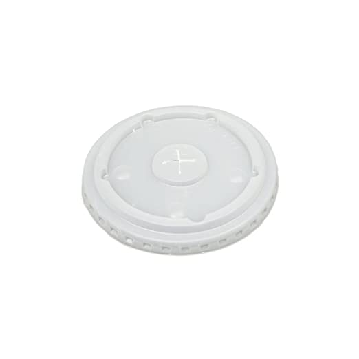 Tapa Plana Traslucida c/apertura popote IP (vaso cartón 12/16/22oz) con 1,000 pzs