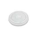 Tapa Plana Traslucida c/apertura popote IP (vaso cartón 12/16/22oz) con 1,000 pzs