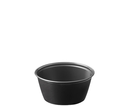 Vaso Plástico "Souffle" Negro IP 2oz. c/250