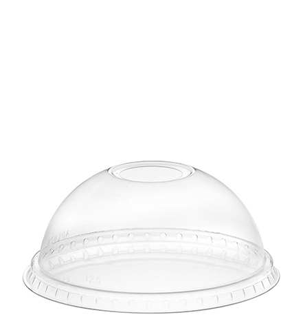 Tapa Plástica Domo con Apertura IP para vasos 12/24oz Pte c/50