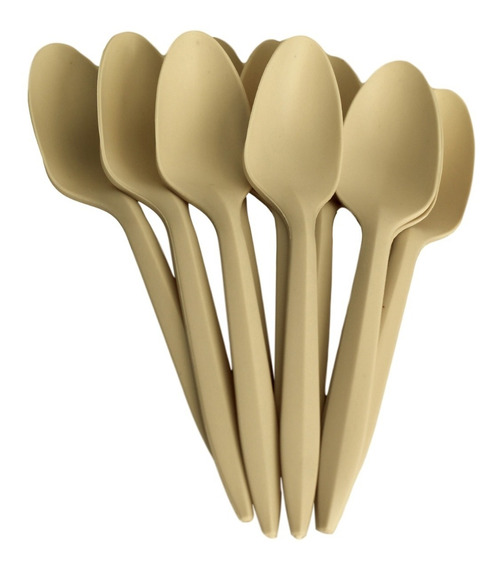 Cuchara Grande Biodegradable de Fécula de Maíz c/50