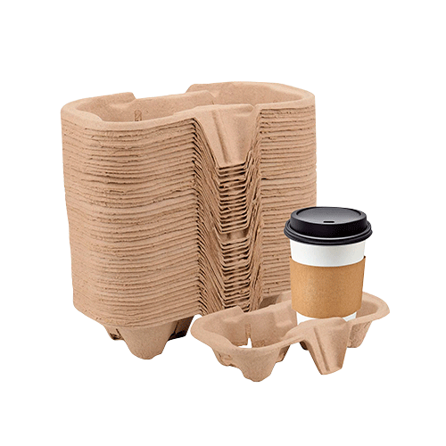 Portavasos Biodegradable para 2 c/50