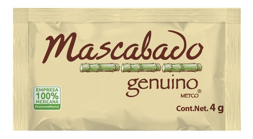 Azúcar Mascabado c/2,000 Sobres de 4grs. c/uno (Metco)